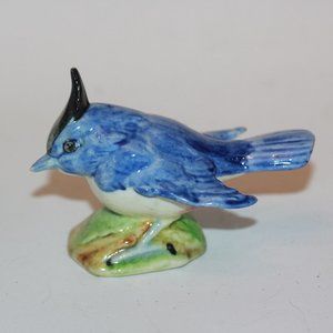STANGL art pottery #3592 Titmouse Blue Bird Figurine Vintage